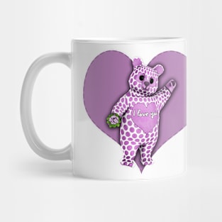 I Love You Polka Dot Bear Mug